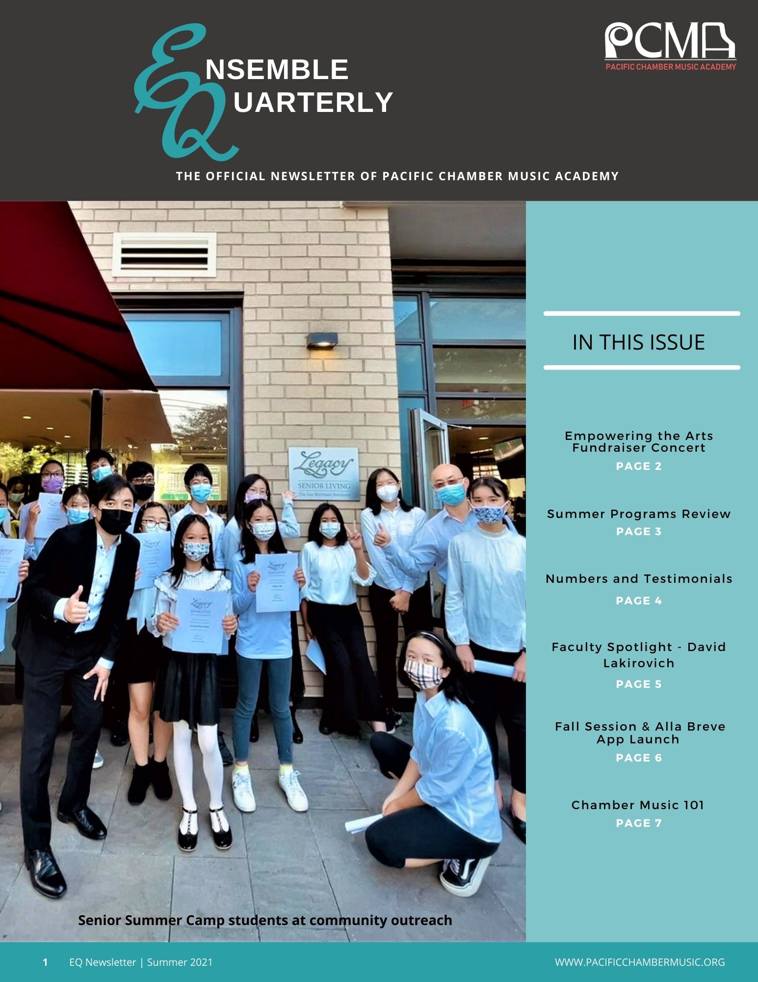 NewsletterEnsemble Quarterly PCMA